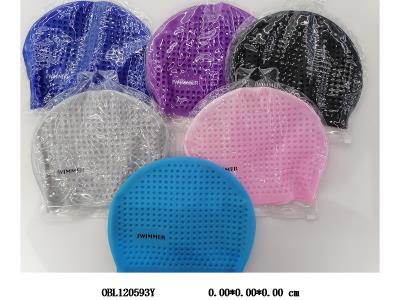 硅胶游泳帽  6色混装 19.5*24cm_OBL120593Y