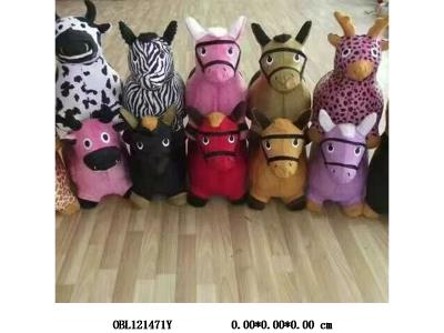 环保料充气马 1300克  多色混_OBL121471Y