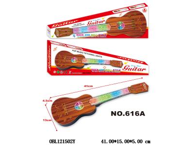 闪光音乐仿真弹拨吉他  带灯光音乐_OBL121502Y