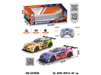 四通遥控车带灯光 车身3*AA不包电 遥控器2*AA不包电 2.4G频率 2色混装_OBL1859608