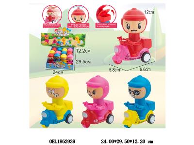 按压惯性摩托车 4款4色混装 12只装一展示盒_OBL1862939