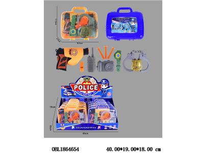软弹枪警察手提盒套装 2色混装 8小盒装一展示盒_OBL1864654