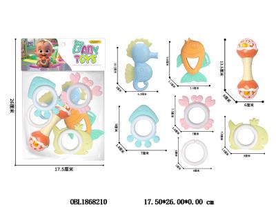 婴儿牙胶摇铃套装 7件装 可水煮_OBL1868210