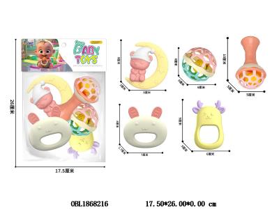 婴儿牙胶摇铃套装 5件装 可水煮_OBL1868216