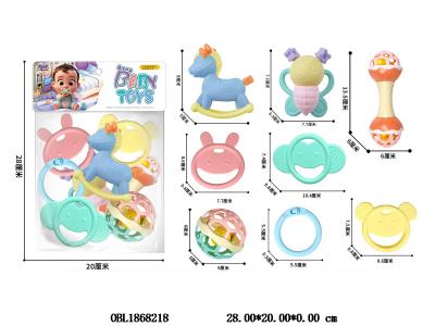 婴儿牙胶摇铃套装 8件装 可水煮_OBL1868218