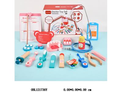 36PCS木制医生玩具套装22.5*16*9cm_OBL121736Y