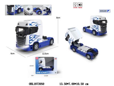 回力合金拖头卡车 带灯光音乐 3*AG13包电 2色混装_OBL1873950