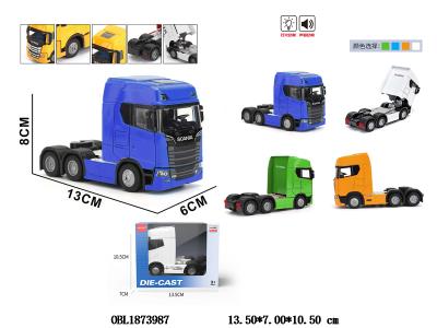 回力合金拖头卡车 带灯光音乐 3*AG13包电 4色混装_OBL1873987