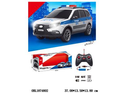 俄文1:12遥控车带灯光配USB线 车身3.7V锂电池包电 遥控器2*AA不包电 27频率_OBL1874802