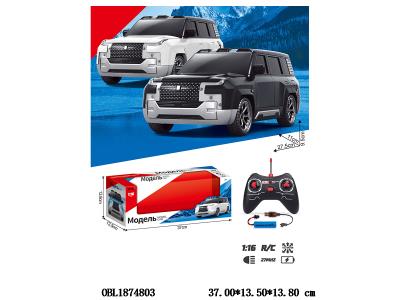 俄文1:12遥控车带灯光配USB线 车身3.7V锂电池包电 遥控器2*AA不包电 2色混装 27频率_OBL1874803