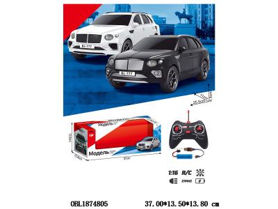 俄文1:12遥控车带灯光配USB线 车身3.7V锂电池包电 遥控器2*AA不包电 2色混装 27频率_OBL1874805