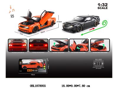 1：32锌合金回力车带灯光声音 可开门 3*AG13包电 2色混装_OBL1878955