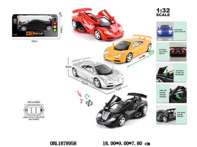 1：32锌合金回力车带灯光声音 可开门 3*AG13包电 4色混装_OBL1878958