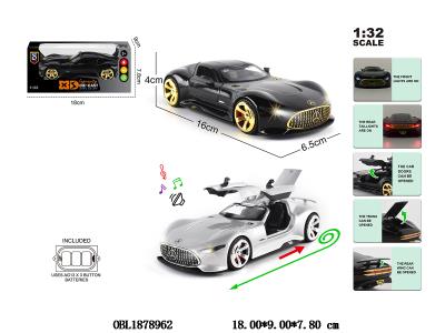 1：32锌合金回力车带灯光声音 可开门 3*AG13包电 2色混装_OBL1878962