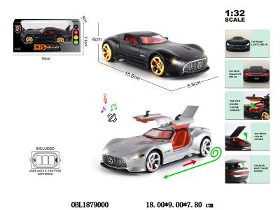 1：32锌合金回力车带灯光声音 可开门 3*AG13包电 2色混装_OBL1879000