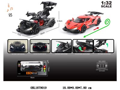 1：32锌合金回力车带灯光声音 可开门 3*AG13包电 2色混装_OBL1879019