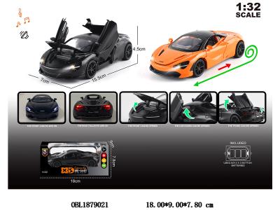 1：32锌合金回力车带灯光声音 可开门 3*AG13包电 2色混装_OBL1879021