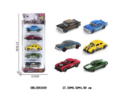 5只装 1:64 滑行合金车 6款混装_OBL1881039