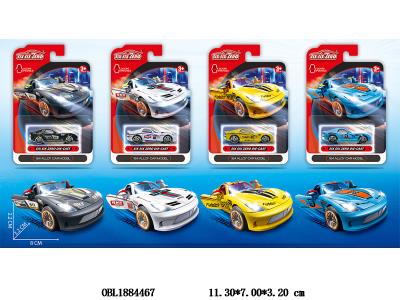 合金滑行跑车 可开门 4色混装_OBL1884467