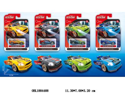 合金滑行跑车 可开门 4色混装_OBL1884488