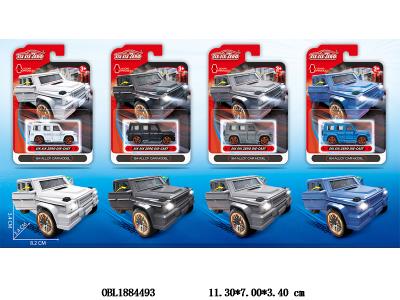 合金滑行跑车 可开门 4色混装_OBL1884493