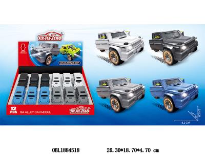合金滑行跑车 可开门 4色混装 12只装1展示盒_OBL1884518