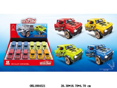 合金滑行跑车 可开门 4色混装 12只装1展示盒_OBL1884521