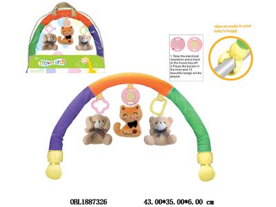 毛绒推车夹床头铃带音乐_OBL1887326