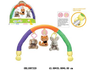 毛绒推车夹床头铃带音乐_OBL1887329