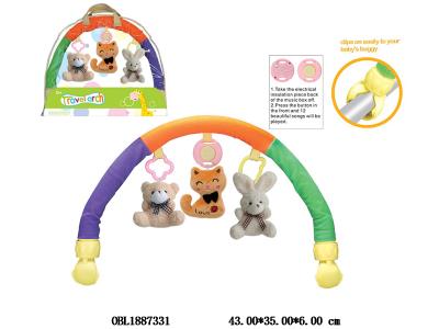 毛绒推车夹床头铃带音乐_OBL1887331