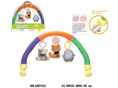 毛绒推车夹床头铃带音乐_OBL1887333