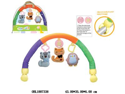 毛绒推车夹床头铃带音乐_OBL1887338