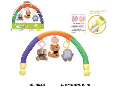 毛绒推车夹床头铃带音乐_OBL1887339