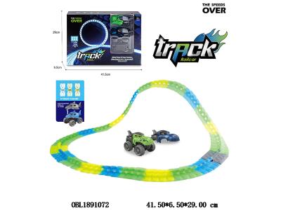 电动夜光轨道恐龙车套装 3*AAA不包电_OBL1891072