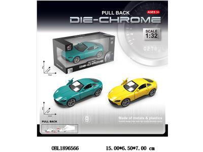 合金回力车 可开门 2色混装_OBL1896566