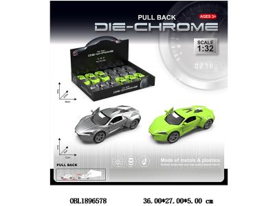 合金回力车带灯光声音 可开门 3*AG3包电 2色混装 12只装一展示盒_OBL1896578