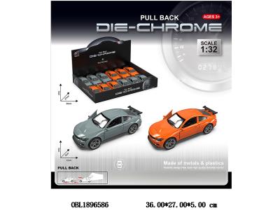 合金回力车 可开门 2色混装 12只装一展示盒_OBL1896586