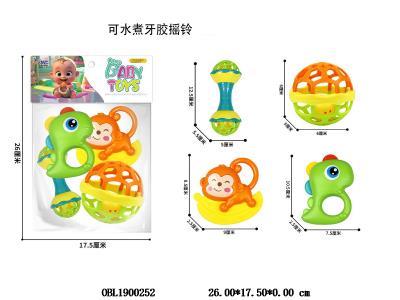 婴儿牙胶摇铃套装 4件装 可水煮_OBL1900252