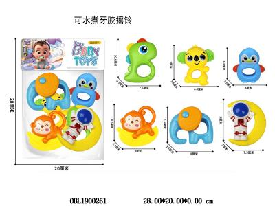 婴儿牙胶摇铃套装 6件装 可水煮_OBL1900261
