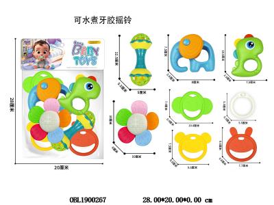 婴儿牙胶摇铃套装 8件装 可水煮_OBL1900267