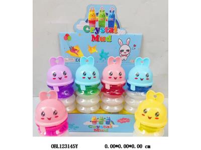 解压玩具 围巾兔螺纹珠光双色水晶泥  12/中盒_OBL123145Y