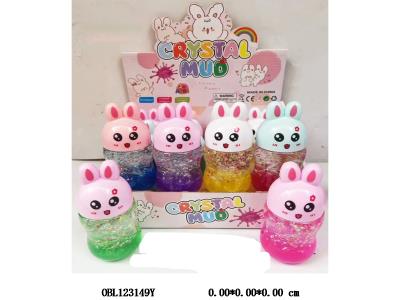解压玩具 兔子珠光 透明星星片水晶泥  12/中盒_OBL123149Y
