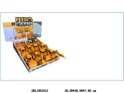 按压工程车 4款混装 12只装一展示盒_OBL1901812