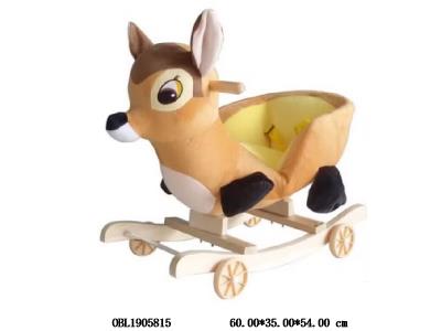 二合一滑行童车/婴儿摇椅 轮子可翻 带音乐 开关在耳朵 2*AA不包电_OBL1905815