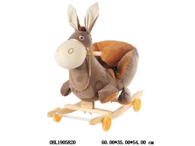 二合一滑行童车/婴儿摇椅 轮子可翻 带音乐 开关在耳朵 2*AA不包电_OBL1905820