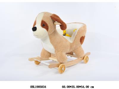 二合一滑行童车/婴儿摇椅 轮子可翻 带音乐 开关在耳朵 2*AA不包电_OBL1905834