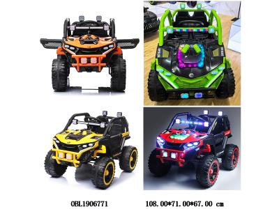电动遥控越野车 带灯光音乐 12V4AH铅酸电池包电 遥控器2*AAA不包电 3色混装_OBL1906771