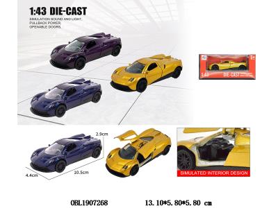 1:43合金回力开门车 3色混装_OBL1907268