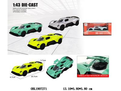 1:43合金回力开门车 3色混装_OBL1907271