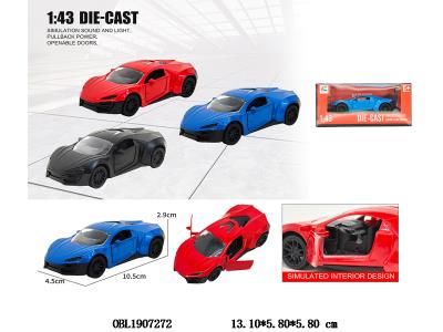 1:43合金回力开门车 3色混装_OBL1907272